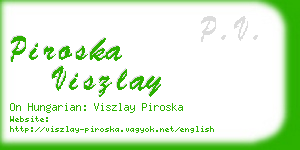 piroska viszlay business card
